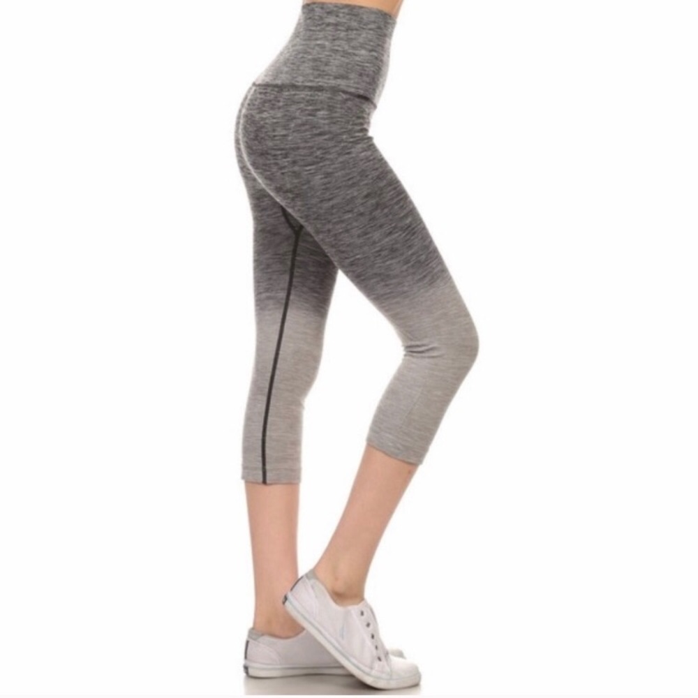 High waist/tummy control ombré capris